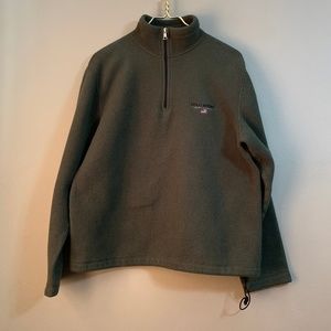 VTG polo sport man sweater szS olive 1/2 zipper